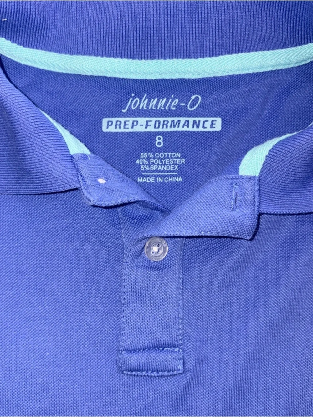 Boys’ Johnnie-O Prepformance Short Sleeve Polo Size 8